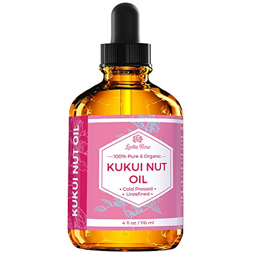 Leven Rose Kukui Nut Oil 4 oz - Cold-Pressed Face & Hair Moisturizer