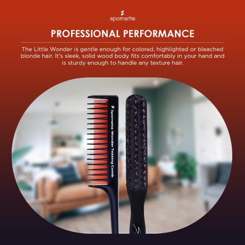 Spornette Little Wonder Teasing Brush and Triple Comb Set for Volume