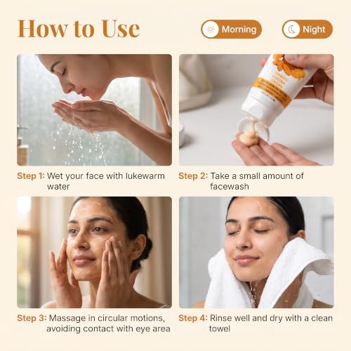 Reshma Beauty Turmeric Face Wash - Brightening & Gentle Cleanser for All Skin Types