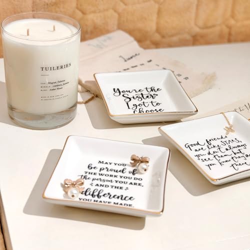 She Believed She Could Jewelry Dish Tray - Ceramic Trinket Dish