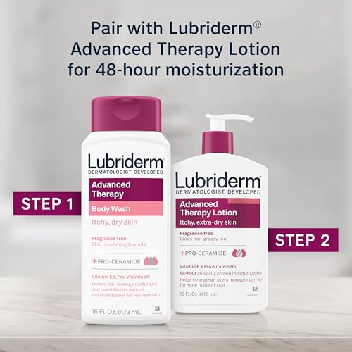 Lubriderm Advanced Therapy Body Wash for Itchy Dry Skin, 16 fl oz