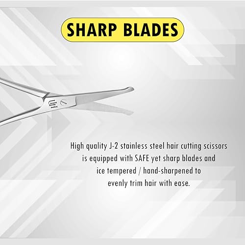 UMAHASS Nose & Ear Hair Scissors - Safety Rounded Tip Trimming Kit for Men & Women