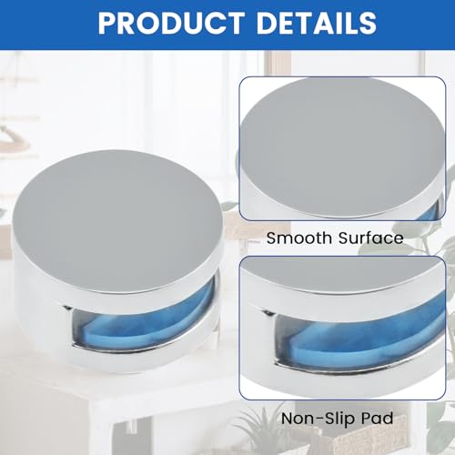 8 Pack Zinc Alloy Mirror Mounting Hardware Kit for 3-5mm Glass