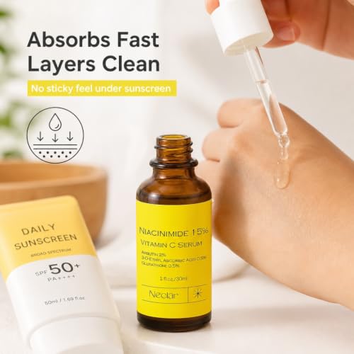 15% Niacinamide & Vitamin C Serum for Face - 1 fl oz