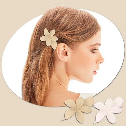 CURASA Flat Flower Hair Clips for Women - 6 Pack, B Variation, Elegant Claw Clips for Thick & Thin Hair