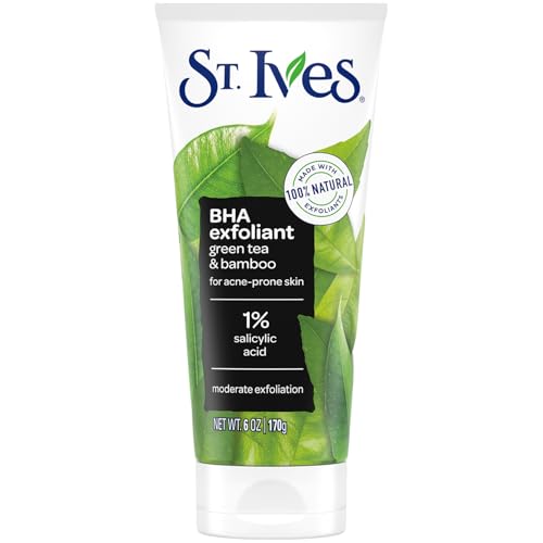 St. Ives Green Tea & Bamboo Facial Scrub for Acne-Prone Skin 6 Oz