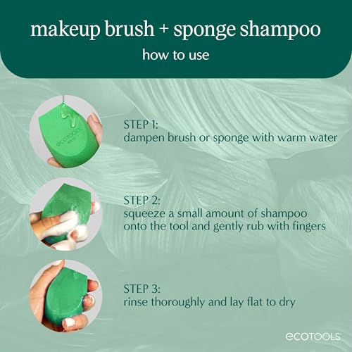 EcoTools Makeup Brush and Sponge Shampoo, Fragrance-Free, 16 Fl Oz