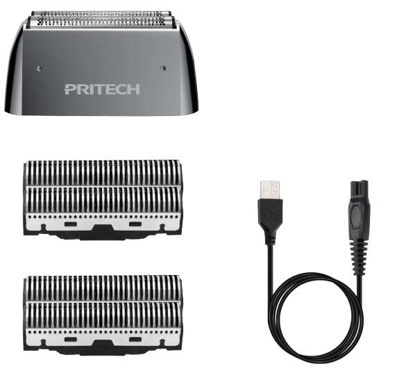 PRITECH RSM-1699 Foil Head Shaver Replacement & Charging Cable 2-Pack