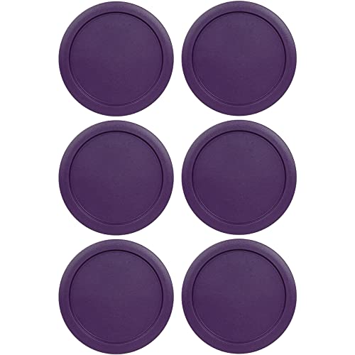 MRX Solutions 4-Inch Purple Replacement Lids for Pyrex 1-Cup Containers (6-Pack)
