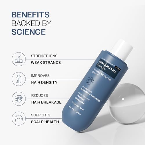Bare Anatomy Anti-Hair Fall Shampoo - 250ml | Strengthens Roots & Reduces Breakage | Sulphate & Paraben Free