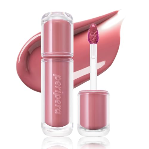 Peripera Mood Glowy Tint - Lightweight Buildable Lip Stain, 14 Rosy Wish