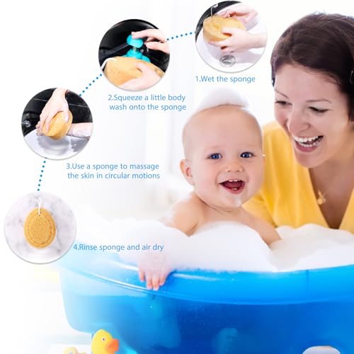 Boao 6-Pack Exfoliating Foam Body Sponges for Soft Skin