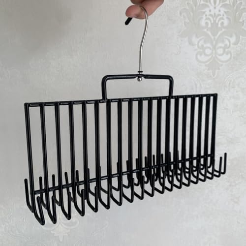 Black Hair Extension Holder & Transparent Wig Storage Bag with 38 Hooks - SENNUO
