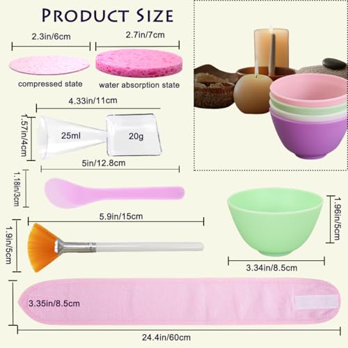 30-Piece Facial Care Tool Set with Silicone Bowls & Brushes