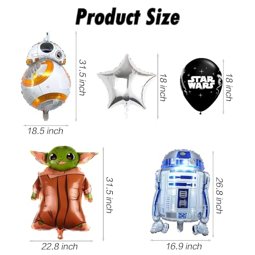 Space Themed Birthday Balloons Set - 11Pcs Sci-Fi Balloons