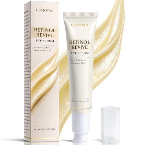 Retinol & Caffeine Eye Serum for Dark Circles & Puffiness – Hydrating Under Eye Treatment, 40ml