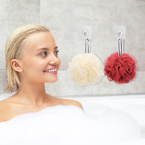 4 Pack Bath Loofah Sponges - Mesh Body Scrubber & Exfoliator