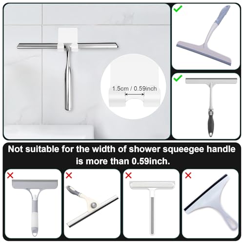 CGBE Self-Adhesive Shower Hooks - Durable Razor Holder, 4 Pack