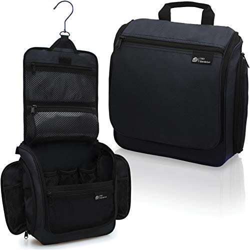 D&D Wanderlust D&D Hanging Travel Toiletry Bag for Men and Women ? Cosmetics, Makeup and Toiletries Organizer Kit with 10 Compartments