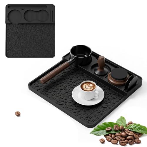 Silicone Espresso Tamping Mat - Non-Slip Coffee Tamper Station, 10" x 9.5"