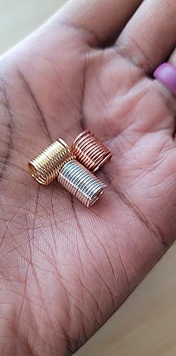 Copper Dreadlock Coils - Handmade Wire Wrapped Loc Jewelry Beads