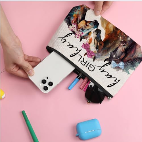Multicolour Horse Makeup Bag - Funny Farm Animal Cosmetic Travel Organizer