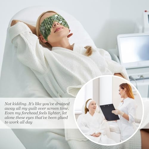 Jade Eye Mask - Large Cooling Eye Cover for Hot & Cold Therapy, No Ear Straps