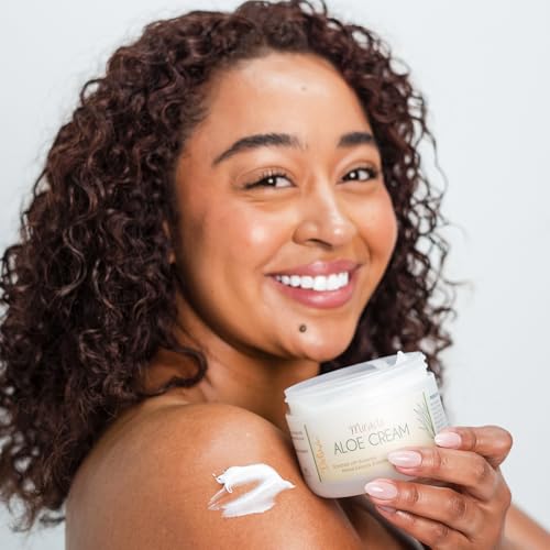 Deluvia Miracle Aloe Cream - Organic Aloe Vera Moisturizer for Face & Body, Soothes Eczema & Psoriasis