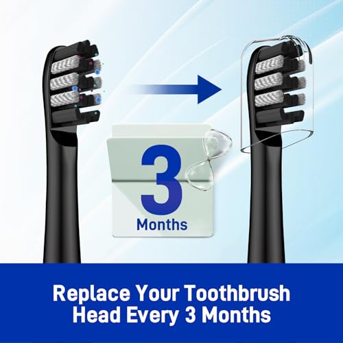 Elyhead Replacement Toothbrush Heads for Colgate 360 Power Charcoal - 10 Pack
