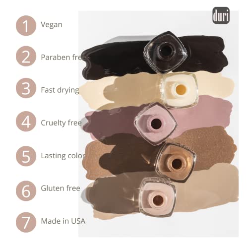 Duri Path Of Light Rose Gold Metallic Nail Polish - Semi Sheer, Fast Dry, Vegan, 0.45 Fl Oz