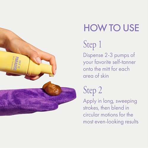 Isle of Paradise Self-Tan Mitt - Reusable, Double-Sided Applicator with Hyaluronic Acid