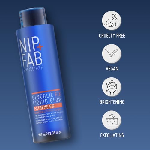 Nip + Fab Glycolic Fix Liquid Glow Extreme Exfoliating Toner 6.4 fl oz