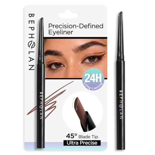 BEPHOLAN Waterproof Brown D-Tip Gel Eyeliner Pencil for Waterline & Precise Makeup