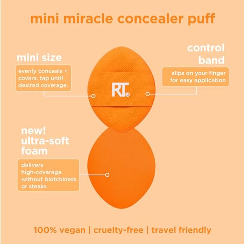 Real Techniques Mini Miracle Concealer Puffs - 6 Pack Makeup Sponges