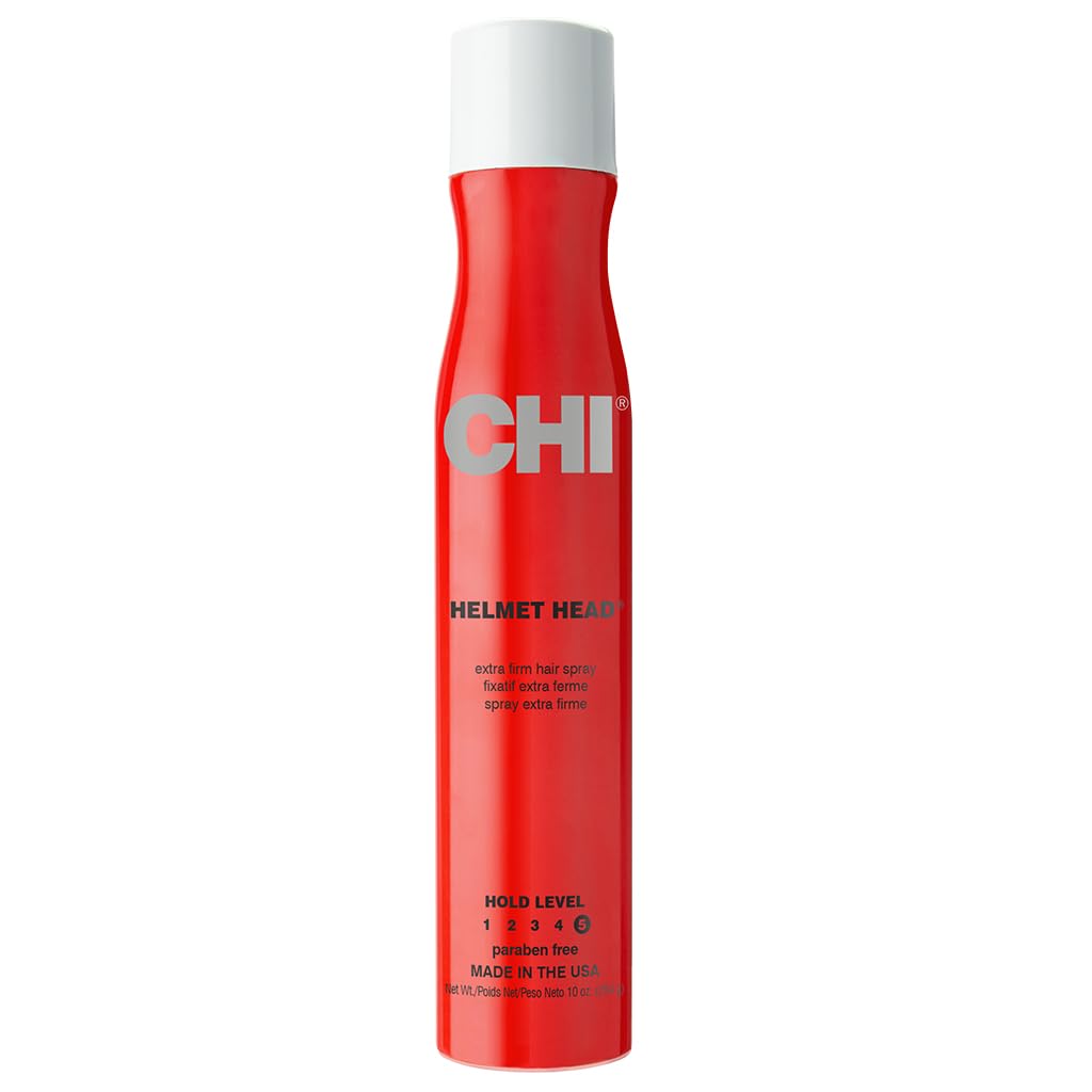 CHI Helmet Head Extra Firm Hairspray - Professional Extra Strong Hold for Humidity Resistance | 10 Oz