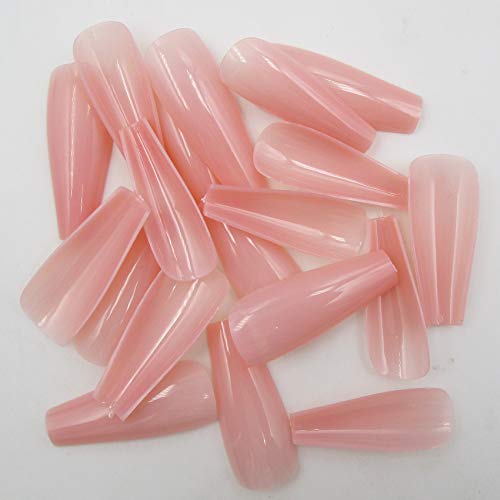 100pc Nude Coffin Press on Nails - Ballerina Acrylic Tips