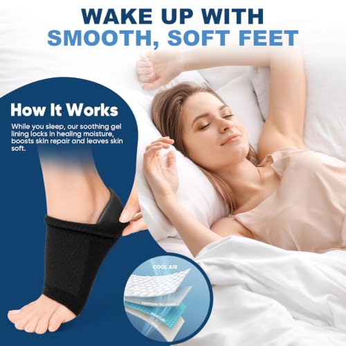 OKbutler Moisturizing Heel Socks for Cracked Heels - 2 Pairs