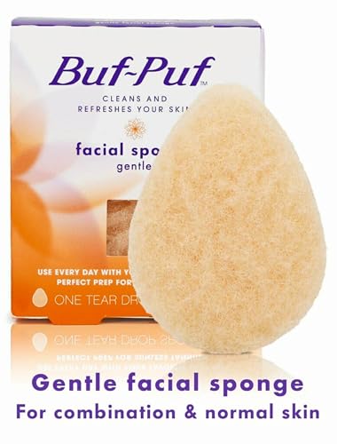 Buf-Puf Gentle Facial Sponge - Exfoliating Face Scrubber, 2 Count