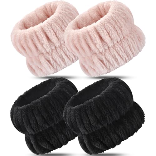 Darfukei Face Washing Wrist Bands - 4pcs Microfiber Towels