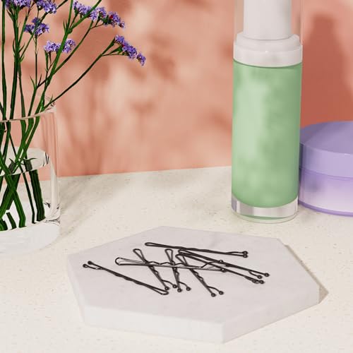 Amazon Basics Black Bobby Pins - 72 Count Travel Case