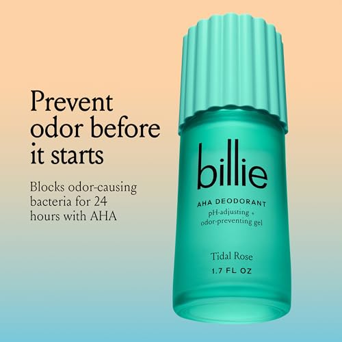 Billie AHA Deodorant for Women - Aluminum Free, Tidal Rose, 1.7 Oz
