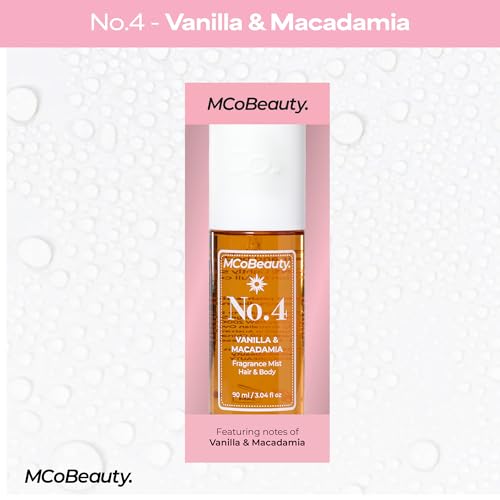 MCoBeauty No. 4 Vanilla & Macadamia Fragrance Mist - Refreshing Body & Hair Spray