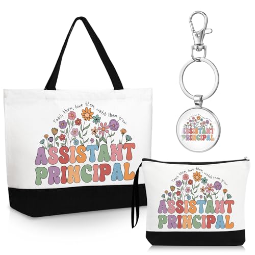 Assistant Principal Gift Set - 3 Pcs Tote Bag, Cosmetic Bag & Keychain