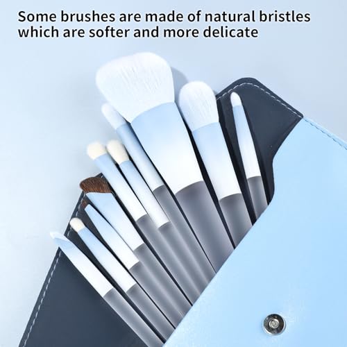 MSQ 10-Piece Professional Makeup Brush Set with Travel Bag