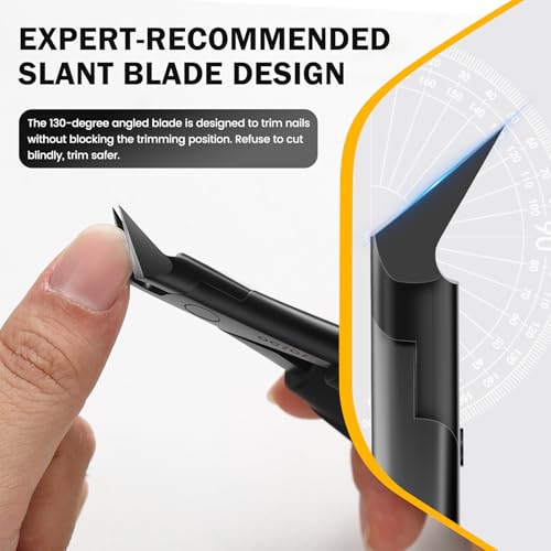BEZOX Toenail Clippers for Thick Nails with Long Soft Grip Handle