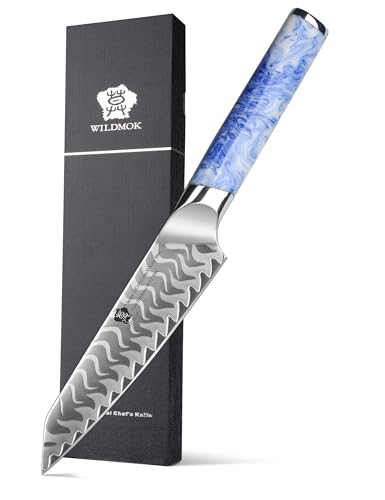 WILDMOK 5-Inch Utility Knife - Ultra Sharp Kitchen Knife with Resin Handle