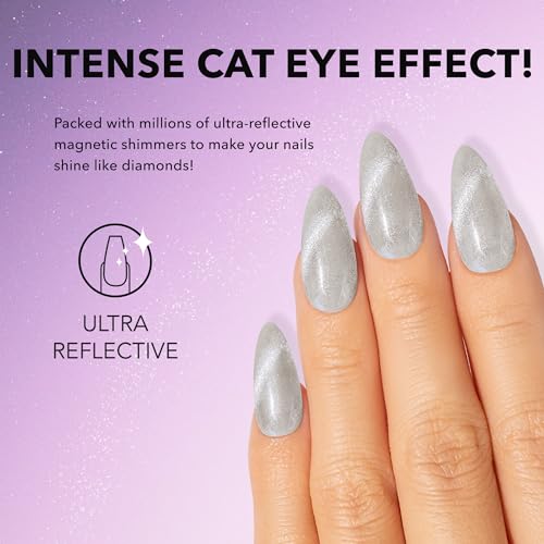 Kiara Sky Cat Eye Gel Nail Polish 15ml - Mist Me? Silver White