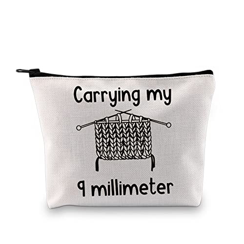 Carry My 9 Millimeter Crochet & Knitting Storage Bag - Travel Organizer for Knitters & Crafters