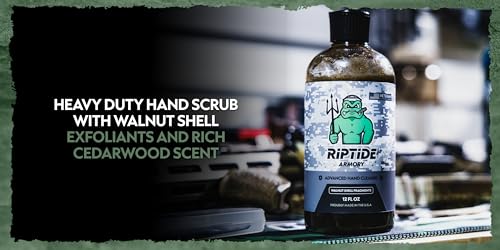 Riptide Armory Hand Cleaner 12oz with Walnut Shell Exfoliants