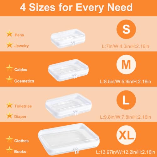 3M Clear Hard Shell Zipper Case - TSA Approved Travel Toiletry & Makeup Bag